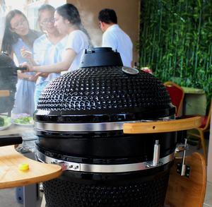 Barbacoa de carbón de cerámica para ahumar al aire libre Auplex Kamado Grill 15 pulgadas <span class=keywords><strong>Asador</strong></span> De Carbon Big Green Bbq - Product Image 3