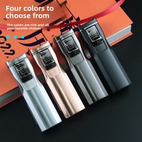Briquet à cigares portable en métal DEBANG, prix d'usine, coupe-vent, vente en gros, flamme bleue puissante, double flamme, durable, coffret cadeau