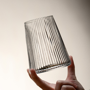Verres à whisky en <span class=keywords><strong>verre</strong></span> rayé transparent au design moderne, coupe froide, pour boire du <span class=keywords><strong>vin</strong></span>, en cadeau - Product Image 4