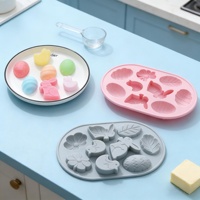 Moule à gâteau amusant en silicone non toxique avec logo personnalisé, formes étoile, lapin et carré, pour pudding, compatible micro-ondes