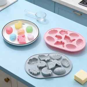 Moule à gâteau amusant en silicone non toxique avec logo personnalisé, formes étoile, lapin et carré, pour pudding, compatible micro-ondes - Product Image 5