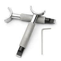 Couteau de gravure rotatif en cuir réglable DIY, manche en acier inoxydable OEM avec lame en acier à haute teneur en carbone pour le travail du cuir