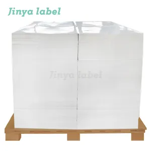 Fabrika fiyat Jinya 80g parlak kağıt etiket malzemesi ayna etiket etiket ile sıcak eriyik yüksek 70x100cm levha çıkartmalar