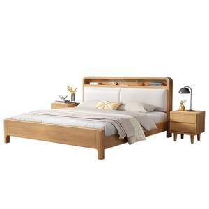 Appartement d'hôtel personnalisé meubles nordiques lit en bois massif lit king meubles de chambre à coucher de la reine. - Product Image 3