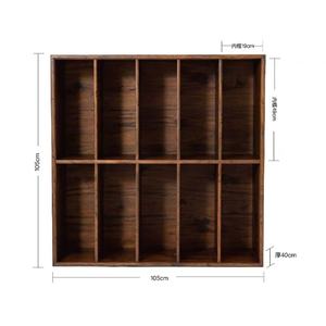 Multi-Compartment Modern Minimalist Wooden Shelf <b>Display</b> <b>Case</b> Sorting Tray Cubby Rack Freestanding <b>Wall</b> Living Room Hotel - Product Image 4