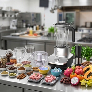 Frullatore e Tritatutto con Caraffa, <span class=keywords><strong>Tritacarne</strong></span>, Contenitore per Macinare, Contenitore per Pomodori e Contenitore per Arachidi per Vari Usi in Cucina - Product Image 1