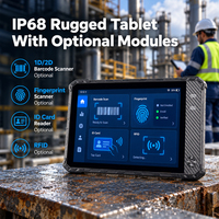 Tablette robuste IP68 avec lecteur de codes-barres 1D 2D, lecteur d'empreintes digitales, lecteur de cartes d'identité, RFID en option pour la logistique d'entrepôt