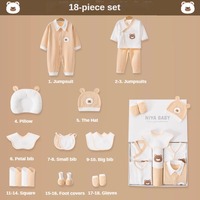 Nouveau-né vêtements ensemble 100% coton bio 0-3 mois infantile costume vêtements garçon fille hiver barboteuses Layette bébé douche cadeau