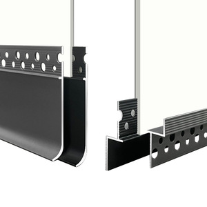 Plinthe moderne encastrée en forme de L en alliage d'aluminium sans fente plinthe dissimulée pour plaque de plâtre murale encastrée ligne de sol en plâtre - Product Image 1