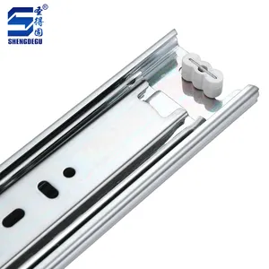 Soft Close Undermount 45mm Drawer Rail Telescopic Furniture Kitchen Ball Bearing Cold Rolled Steel Drawer Slide Accessories