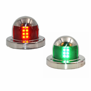 Dual-Color 12V <b>LED</b> Navigation <b>Lights</b> with Stainless Steel <b>Cover</b> Yacht Side <b>Lights</b> & Signal Indicators Marine Supplies - Product Image 5