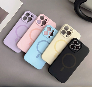Coque antichoc en silicone liquide magnétique de haute qualité pour <span class=keywords><strong>iPhone</strong></span> 15 Pro Max, protection intégrale, <span class=keywords><strong>10</strong></span> couleurs pures - Product Image 4