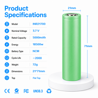Batterie lithium INR21700-50E 3.7V 5000mah pour banque d'alimentation, stockage d'énergie numérique 3C, outils électriques, moto électrique