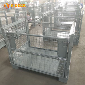 <span class=keywords><strong>Cage</strong></span> en acier galvanisée empilable résistante de palette de stockage de logistique - Product Image 5