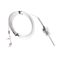 Sonde de température à résistance en platine PT100 filetée haute précision avec plage de -50 à 200 °C et fils de connexion