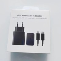 Adaptador de Cargador de Alta Calidad Tipo C T4510 45W PD Enchufe US EU UK Cargador Súper Rápido para Samsung S24 S23 S22 Ultra S21 S20