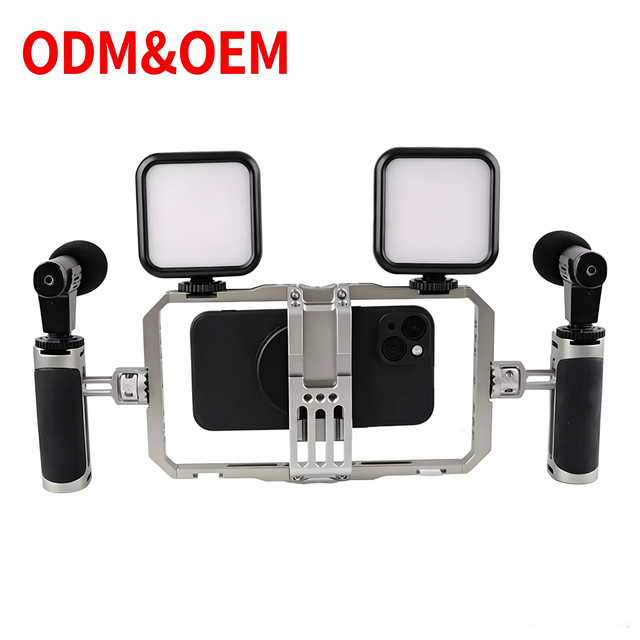 Universal Multi-functional Hand-held Anti-shake Mobile Phone Holder Video Rig Cage Frame for iPhone 17/16/15/14 Pro Max Samsung