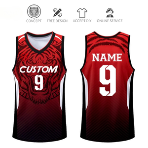 Maillot de basket-ball réversible unisexe en polyester, logo personnalisé, taille plus, séchage rapide, respirant, antibactérien, vêtements de sport - Product Image 3