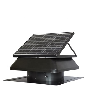 家庭用排気ファン 14インチ 40ワット ソーラー屋根換気扇 リモコン付き 金属製 ホテル・屋外用 - Product Image 1