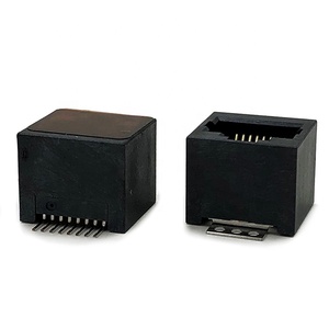 Jack modulare <span class=keywords><strong>RJ45</strong></span> <span class=keywords><strong>SMT</strong></span> 5222 connettore femmina 8 p8c resistenza verticale alle alte temperature per pcb bord cat5 cat6a cat7 cat8 - Product Image 5