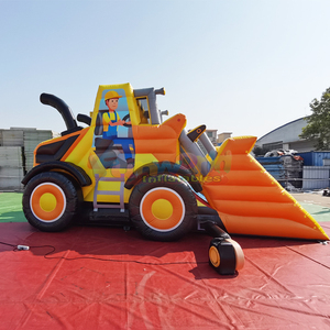 Castillo inflable para niños, castillo hinchable comercial con diseño de excavadora, casa de brinco inflable con tobogán. - Product Image 2