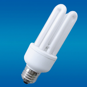 หลอดไฟ CFL พลาสติกสีขาว OEM ขั้ว E27 4U 6000K 80lm/W 6000 ชั่วโมง CRI 80 AC 220V รับประกัน 2 ปี 1760 ลูเมนส์ ควบคุมด้วยสวิตช์ - Product Image 1