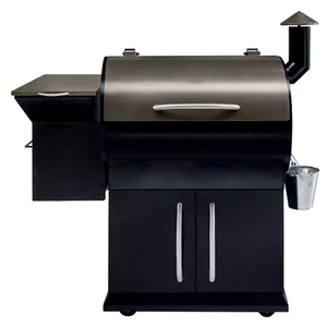 Four à Bois Multifonctionnel Moderne avec Barbecue et Fumoir Offset en Acier Corten 430 Pouces Carrées, Commande Tactile, Certifié CE, Conception Pliable - Product Image 1