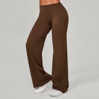 91229 Pantalon de yoga évasé taille haute pour femme, leggings souples et extensibles coupe bootcut, pantalon de sport à jambe large pour l'entraînement, la danse et le fitness