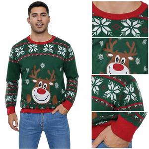 <span class=keywords><strong>Pull</strong></span> en tricot doux et respirant pour homme Bresdk, motif flocons <span class=keywords><strong>de</strong></span> neige, cœurs et rennes, idéal pour Noël, pour la famille, les couples et les amis - Product Image 3