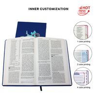 Bible personnalisée en cuir PU avec motif unique et innovant Jésus Bible KJV, couverture rigide, impression anglaise, pour la famille