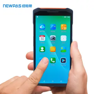 Newpas pemindai kode batang Z1, alat pemindai pda nirkabel 2D dengan layar sentuh 5.99 inci