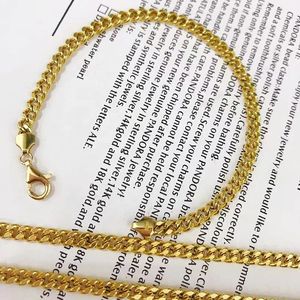 Xinfly Luxury Custom Curb Chain Bracelet 18K Miami Real Yellow Gold Au750 Cuban Link <b>for</b> <b>Men</b> and Women Gift <b>for</b> Children - Product Image 5