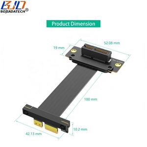 Vendita Diretta dalla Fabbrica Nuova Scheda Adattatore PCI-E 5.0 1X a PCIe X1 con Doppio Angolo a 90 Gradi, Cavo di Estensione 16Gbps 0,1M 10CM - Product Image 3