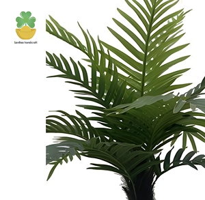 Palmier artificiel en PE de 2,5 m (8 pieds), grand palmier Areca artificiel de 250 cm, tronc en 2 sections pour décoration extérieure de mariage, Noël, Halloween - Product Image 2