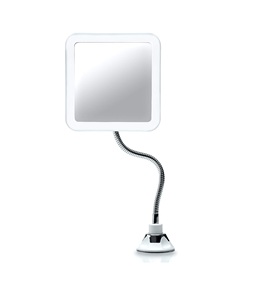Miroir de maquillage éclairé à col de cygne rotatif à 360 ° pour salle de bain Miroir <span class=keywords><strong>grossissant</strong></span> flexible rechargeable 10x avec 3 lumières LED - Product Image 1