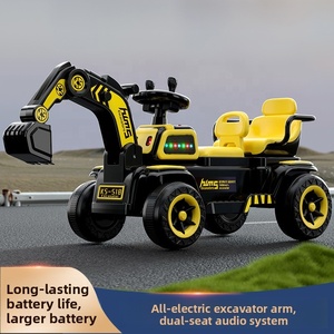Excavatrice <span class=keywords><strong>jouet</strong></span> électrique télécommandée biplace pour enfant en plastique ABS - Product Image 4
