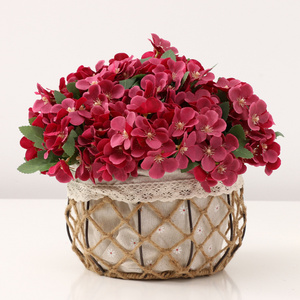 <span class=keywords><strong>Geranios</strong></span> <span class=keywords><strong>artificiales</strong></span> de flores de seda de 5 cabezas de arbusto de geranio falso rojo al por mayor de China para Decoración - Product Image 4