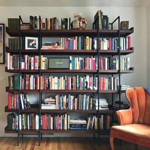 Modern <b>Pine</b> Wood Adjustable Tiered <b>Shelf</b> Storage Rack Floor-standing Bookshelf with Back for Living Room Furniture - Product Image 3