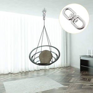 Heavy Duty 304 in acciaio inox <span class=keywords><strong>girevole</strong></span> anello a doppio giunto ganci per occhi girevoli per Web Tree Swing - Product Image 6