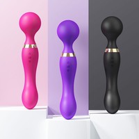 Elektrischer Vibrator mit Doppelkopf und Starker Vibration, 10 Frequenzen, Geräuscharm, G-Punkt-Massagestab, Sexspielzeug für Frauen