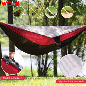 Woqi Hamaca de viaje de nailon <span class=keywords><strong>para</strong></span> exteriores Cómoda y duradera <span class=keywords><strong>para</strong></span> uso en terraza de jardín <span class=keywords><strong>para</strong></span> mosquitera y actividades al aire libre - Product Image 4