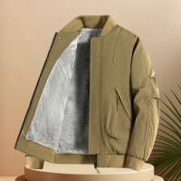 Veste pour homme avec logo personnalisé, élégante et décontractée, en coton épais et respirant, fermeture éclair, veste de pilote pour homme