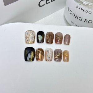 Lot de <span class=keywords><strong>faux</strong></span> <span class=keywords><strong>ongles</strong></span> courts en acrylique à <span class=keywords><strong>prix</strong></span> de gros, flexibles, avec diamants, pour <span class=keywords><strong>manucure</strong></span> et pédicure – Meilleure offre d'<span class=keywords><strong>ongles</strong></span> artificiels - Product Image 5