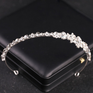 Accessoires de cheveux en cristal coréens exquis, couronne de mariée, bandeau de <span class=keywords><strong>mariage</strong></span>, coiffe de princesse pour bal de promo, bandeau pour robe de mariée blanche - Product Image 2
