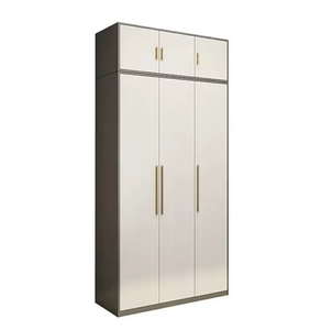 Armadio moderno con porta a battente in vetro e illuminazione a LED, semplice mobile <span class=keywords><strong>per</strong></span> camera da letto, organizer <span class=keywords><strong>per</strong></span> vestiti - Product Image 4