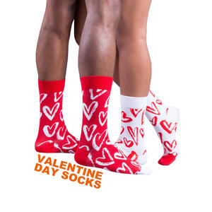 Avec Design Personnalisé Cadeaux de Saint Valentin <span class=keywords><strong>Chaussettes</strong></span> de Couple pour Hommes Valentin Conversation Coeur <span class=keywords><strong>Chaussettes</strong></span> Femmes Saint Valentin <span class=keywords><strong>Chaussettes</strong></span> - Product Image 1