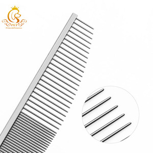Peine de cara de luna de nuevo diseño EUR PET, peine de anudado de Metal de acero inoxidable <span class=keywords><strong>para</strong></span> perros, removedor de pelo <span class=keywords><strong>para</strong></span> el cuidado del perro - Product Image 4