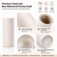 Tube en papier mat enroulé en spirale avec doublure PP, OEM ODM, conforme FDA LFGB, pour rouge à lèvres, déodorant, parfum solide, baume, cosmétique artisanal et recyclable