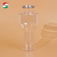 Bouteilles de boisson de jus en plastique PET de 500ml avec couvercle à ouverture facile et pelable