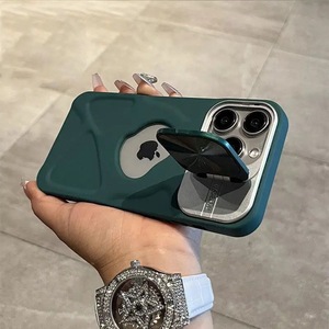 Custodia Magnetica 3D di Lusso in Silicone per <span class=keywords><strong>iPhone</strong></span> 16 15 14 <span class=keywords><strong>13</strong></span> <span class=keywords><strong>Pro</strong></span> <span class=keywords><strong>Max</strong></span> Plus con Protezione Lenti in Metallo, Supporto Flip e <span class=keywords><strong>Cover</strong></span> Morbida - Product Image 3